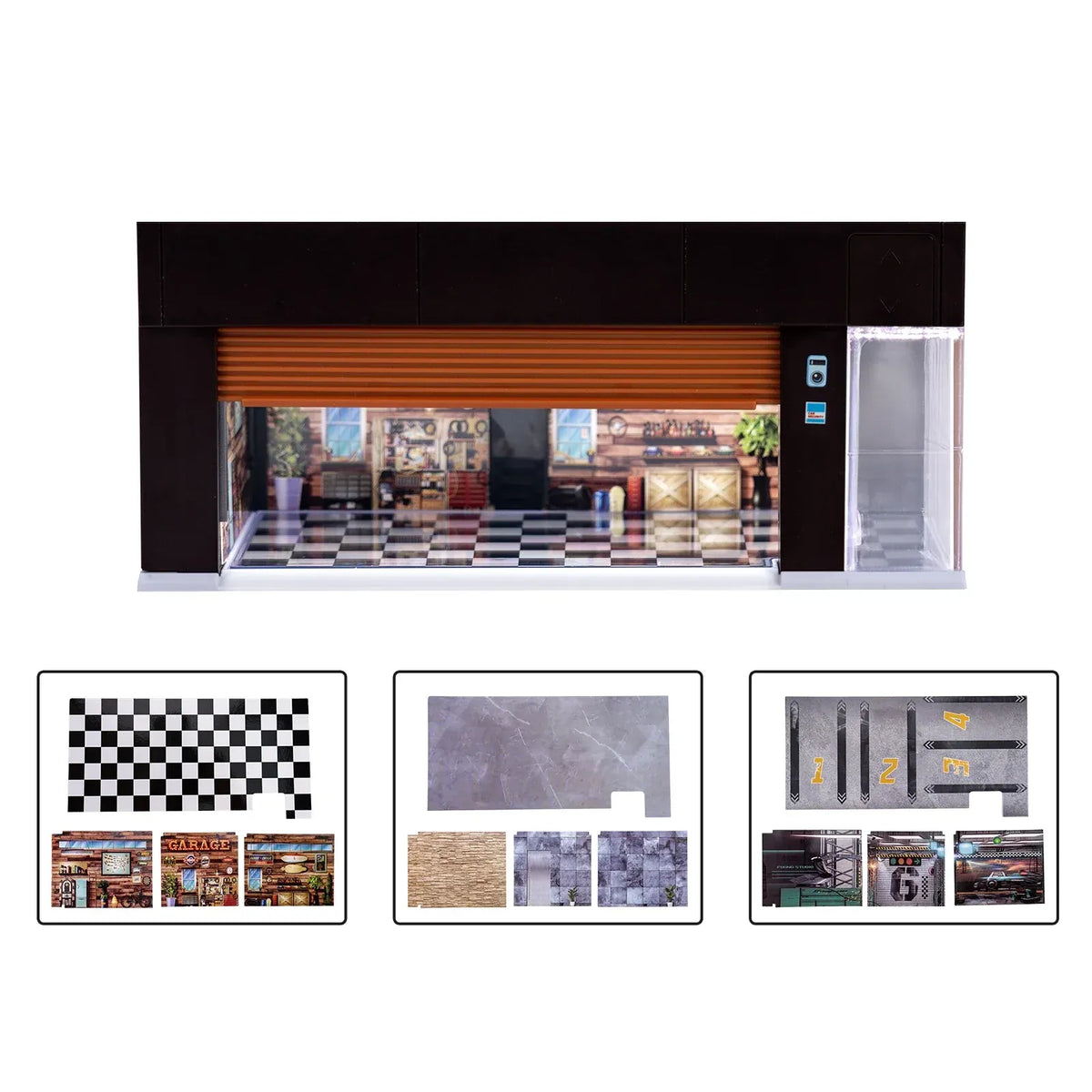 Voice-Controlled Garage – 1:64 Scale with Lights & Shutter