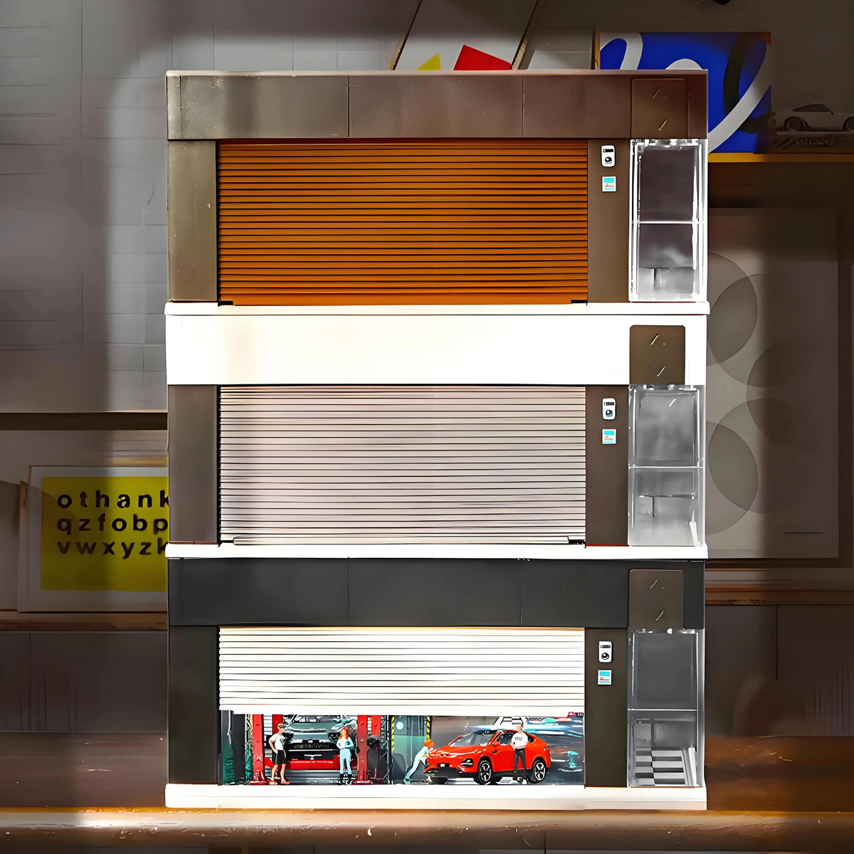 Voice-Controlled Garage – 1:64 Scale with Lights & Shutter